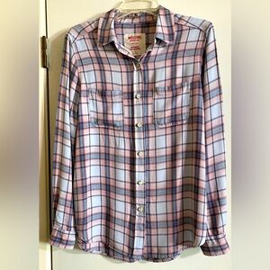 Mossimo Supply Co. Pink and Blue Checkered Shirt boyfriend fit